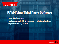 RPM-ifying Third Party Software